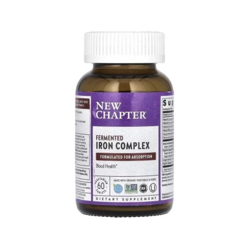 Мінерали New Chapter Залізо ферментований комплекс, Fermented Iron Complex, 60 таб (NCR-00636)