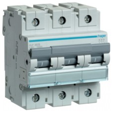 Автоматичний вимикач Hager 3-п. C 80A (10kA) (B) (HLF380S)