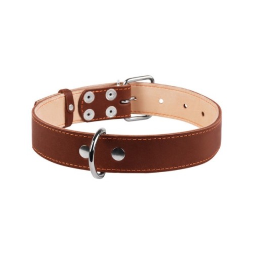 Нашийник для тварин Collar подвійний Ш 35 мм Д 48-63 см коричневий (02796)