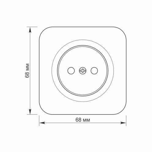 Розетка Videx BINERA IP20 зовнішня 1ая біла (VF-BNS21-W)