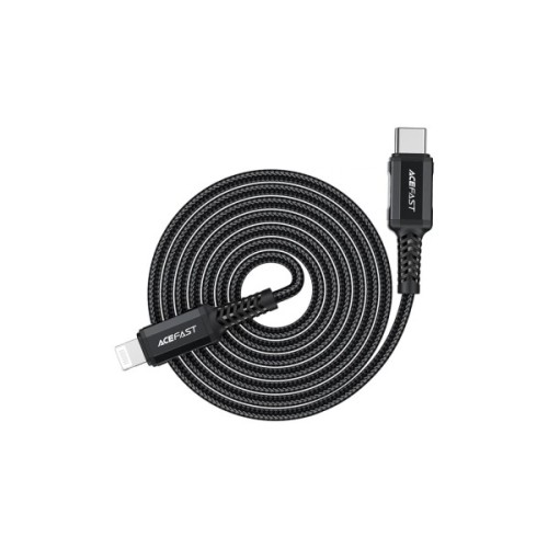 Дата кабель USB-C to Lightning 1.8m 30W 3A nylon black Acefast (6974316281306)