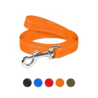 Повідець для собак Dog Extreme з нейлону подвійний Ш 14 мм Д 122 см помаранчевий (43004)