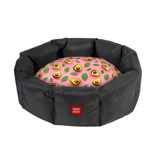 Лежак для тварин WAUDOG Relax "Авокадо на рожевому" M (314-4051)