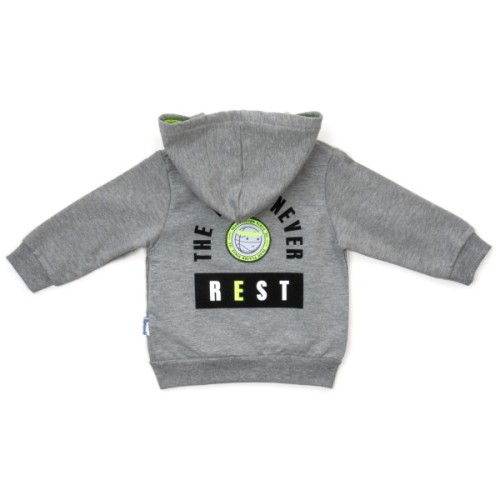 Кофта дитяча Miniworld на блискавці (16117-80B-gray)