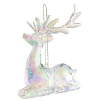 Прикраса декоративна Chomik Олень, пластик, перламутр, 8х9 см (5900779895881)