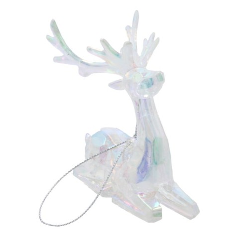 Прикраса декоративна Chomik Олень, пластик, перламутр, 8х9 см (5900779895881)