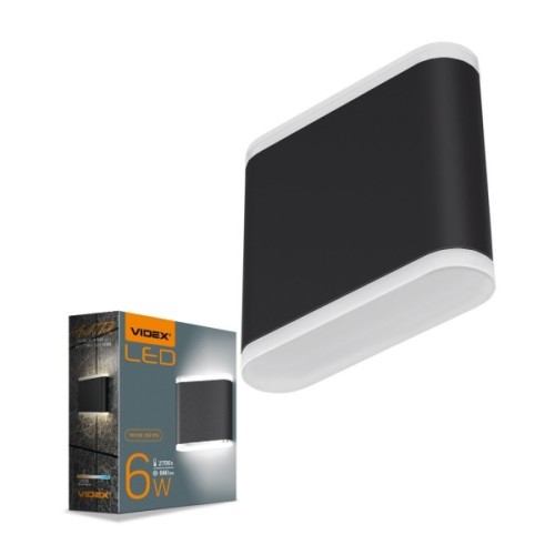 Світильник Videx LED AR06 IP54 6W 2700K чорний (VL-AR06-062B)