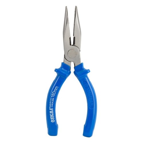 Плоскогубці Sigma довгогубці прямі 160мм сині (4357161)