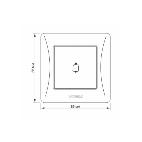 Кнопка дзвінка Videx BINERA 1кл біла (VF-BNDB1-W)