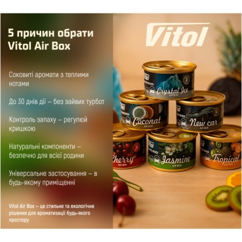 Ароматизатор для автомобіля VITOL Air Box Cherry (VAB01)