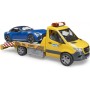 Масштабна модель автомобіля Bruder автомобіль MB Sprinter евакуатор з родстером (02675)