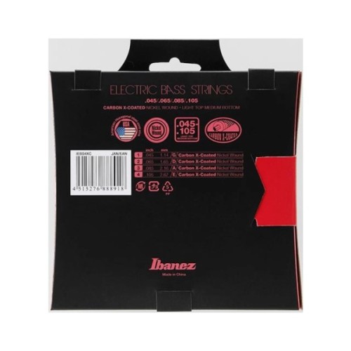 Струни для гітари Ibanez IEBS4XC Bass Guitar Strings 45-105 Carbon X Coated (301875)