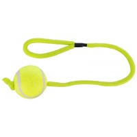 Іграшка для собак Trixie М'яч тенісний на мотузці з ручкою 50 см d-6 см (4011905034799)