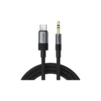 Кабель мультимедійний USB-C to 3.5mm M 0.15m black Acefast (6974316285274)