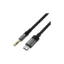 Кабель мультимедійний USB-C to 3.5mm M 0.15m black Acefast (6974316285274)