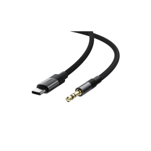 Кабель мультимедійний USB-C to 3.5mm M 0.15m black Acefast (6974316285274)