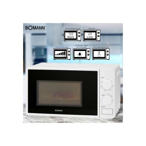 Мікрохвильова піч Bomann MW 6014 CB white (MW6014CB white)