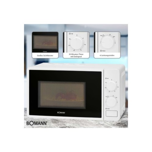 Мікрохвильова піч Bomann MW 6014 CB white (MW6014CB white)