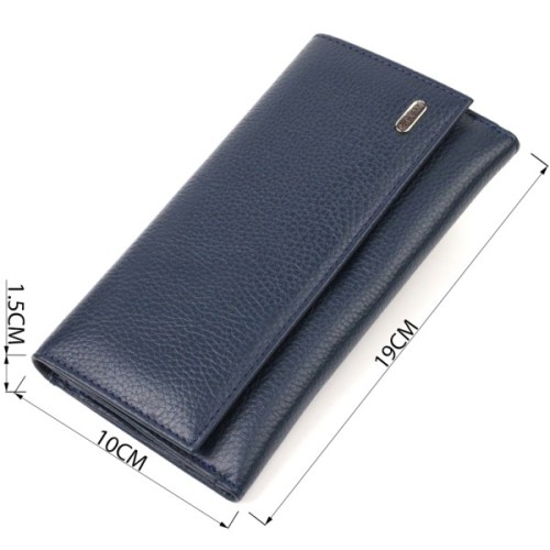 Портмоне Canpellini З натуральної шкіри Синє (21849)