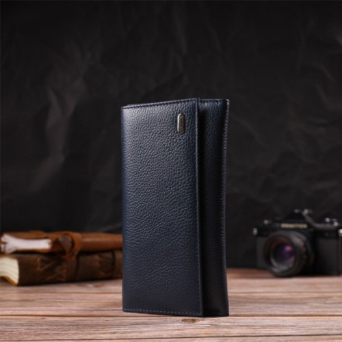 Портмоне Canpellini З натуральної шкіри Синє (21849)