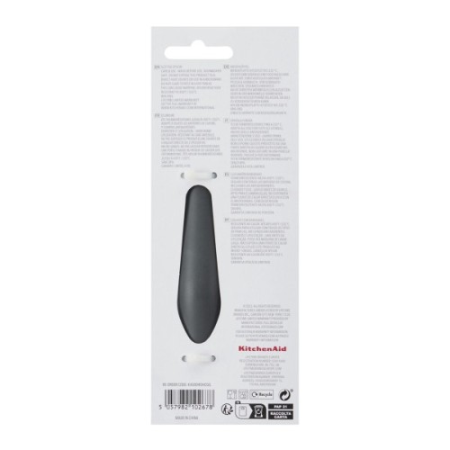 Ложка кухарська KitchenAid Coreline для сервіровки з прорізами, 33,8 см, сіра (KAS004OHCGG)