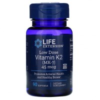 Вітамін Life Extension Вітамін К2 (МК-7) 45 мкг, Low Dose Vitamin K2 (MK-7), 90 жел (LEX-19369)