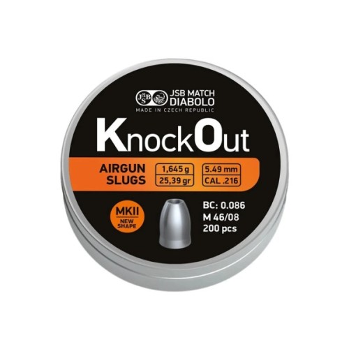 Пульки JSB Diabolo KnockOut Slugs MKII .216 (546222-200)