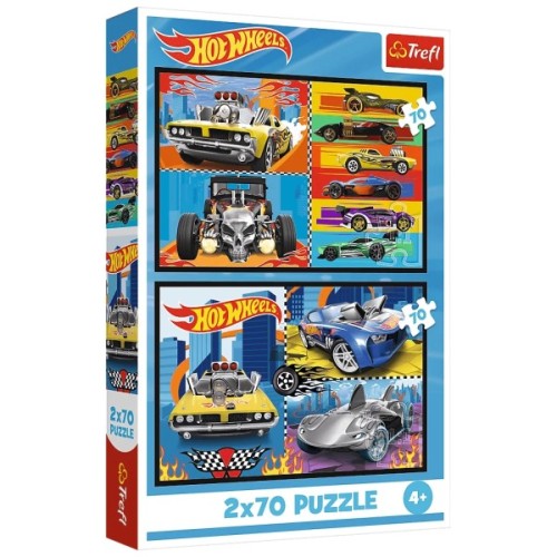 Пазл Trefl Hot Wheels Іграшкові машинки 2x70 (5900511344424)
