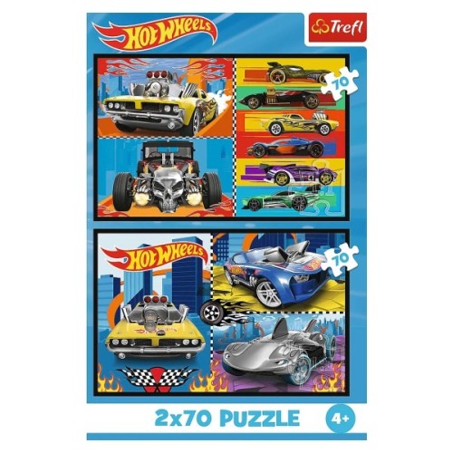 Пазл Trefl Hot Wheels Іграшкові машинки 2x70 (5900511344424)