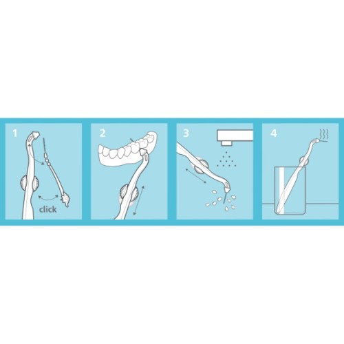 Щітки для міжзубних проміжків Paro Swiss slider держатель + змінні щітки 3 шт. (7610458010303)