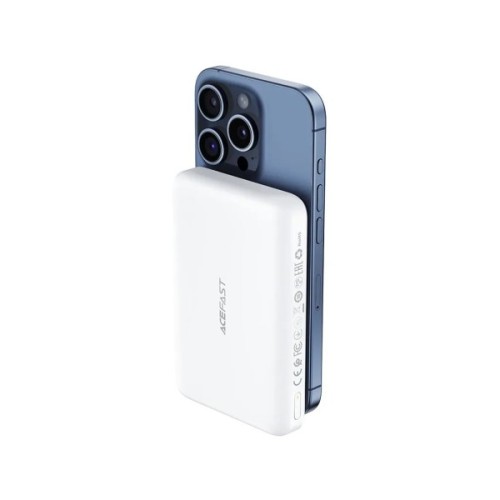 Батарея універсальна Acefast Magnetic Wireless 10000mAh, 20W, PD, QC/3.0, QI 15W, M26, White (6974316285212)