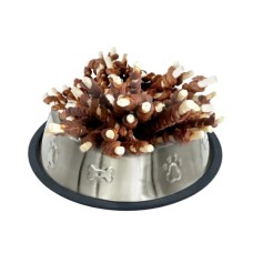 Ласощі для собак Lucky Star Качине в'ялене м'ясо на великій кальцінованій паличці 13 см 200 г (4820144301254)