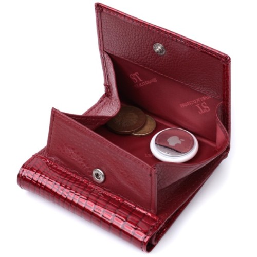 Гаманець ST Leather З натуральної шкіри Червоний (22687)