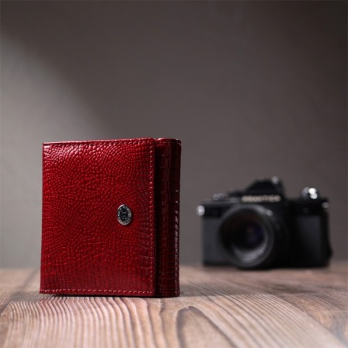 Гаманець ST Leather З натуральної шкіри Червоний (22687)