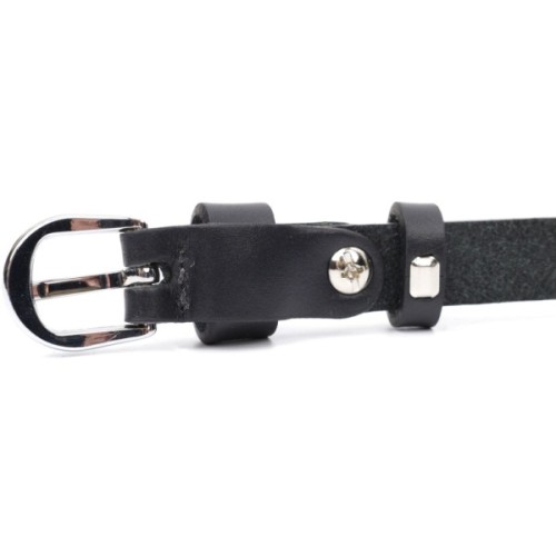 Ремінь Grande Pelle Жіночий з натуральної шкіри Чорний (11693)