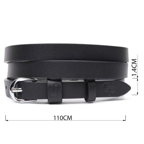 Ремінь Grande Pelle Жіночий з натуральної шкіри Чорний (11693)