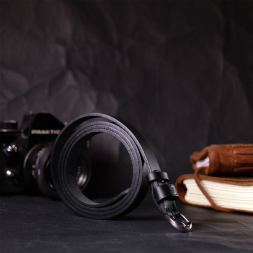 Ремінь Grande Pelle Жіночий з натуральної шкіри Чорний (11693)