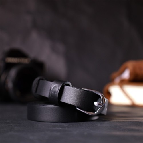 Ремінь Grande Pelle Жіночий з натуральної шкіри Чорний (11693)