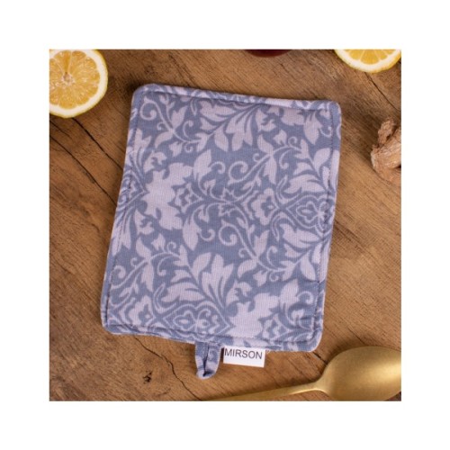 Кухонна прихватка MirSon рогожа/напівпанама №217 - Blue patterns (2200006754459)