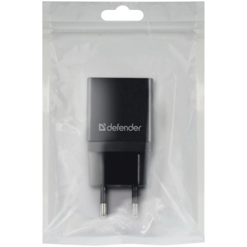 Зарядний пристрій Defender EPA-10 black, 1xUSB, 5V / 2.1A (83572)