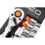 Набір торцевих головок Neo Tools 14шт, 1/4", тріскачка 90 зубців, CrV (10-000)