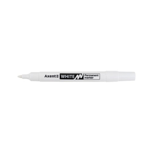 Маркер Axent Permanent White 2545-A, 2 мм круглий білий (2545-A)