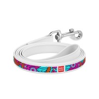 Повідець для собак WAUDOG Design "Літо" S-M Ш 18 мм Д 122 см білий (378415)