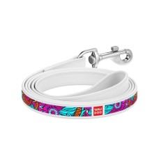 Повідець для собак WAUDOG Design "Літо" S-M Ш 18 мм Д 122 см білий (378415)