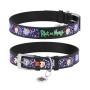Нашийник для тварин WAUDOG Design з QR паспортом "Рік та Морті 2" Ш 35 мм Д 46-59 см чорний (3606-0281-01)