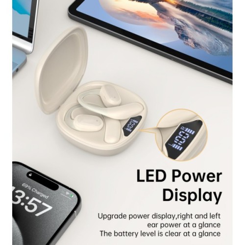 Навушники Choetech Open-ear з LED дисплеєм Beige (BH-T25-SK)