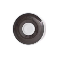 Блюдце Ancap серія Verona Millecolori 12 см Black для серій "Verona/Torino/Roma Millecolori Hand Painted" (34410)