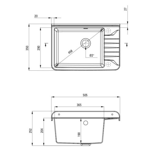 Мийка кухонна Deante Garden (ZYT 311A)