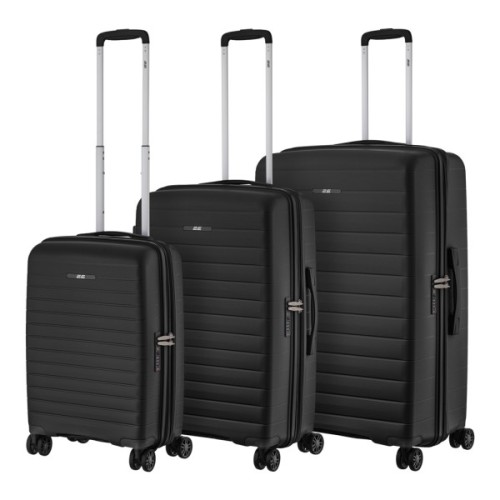 Набір валіз 2E Aero (L+M+S), чорні (2E-SPP-AERO-SET3-BK)