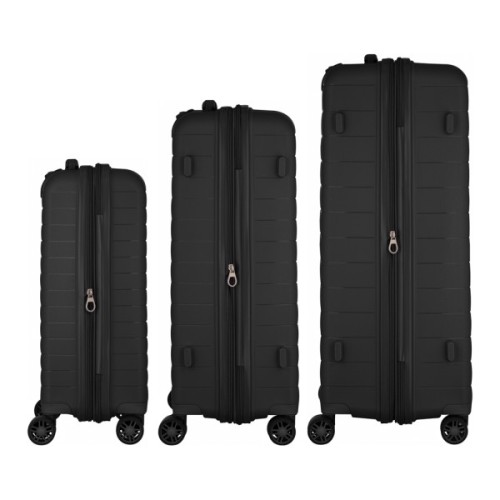 Набір валіз 2E Aero (L+M+S), чорні (2E-SPP-AERO-SET3-BK)